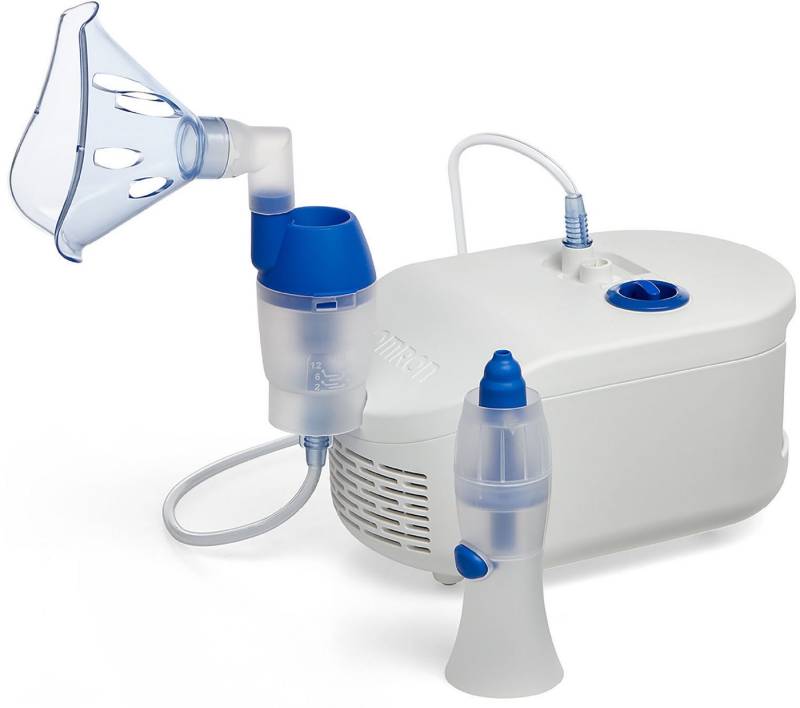 Omron Inhalationsgerät X102 Total mit Nasendusche, zur Behandlung von Atemwegserkrankungen, für Erwachsene & Kinder, zur Behandlung der unteren & oberen Atemwege von Omron