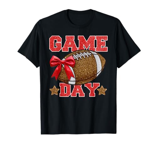Spieltag Fußballsaison Football Mama Girl Red Gold Vibes T-Shirt Spieltag Fußballsaison Football Mama Girl Red Gold Vibes T-Shirt von On Gameday Football We Wear Red & Gold Inspyrmyn