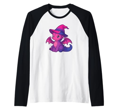 Cute Anime Baby Dragon Witch Kawaii Bisexual Pride Colors Raglan von On Point LGBT Styles
