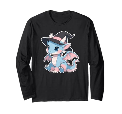 Cute Anime Baby Dragon Witch Kawaii Transgender Pride Colors Langarmshirt von On Point LGBT Styles