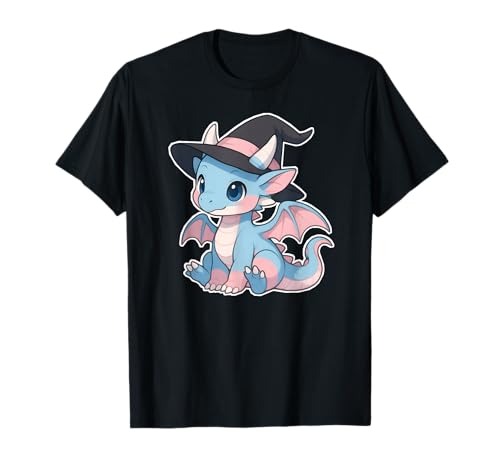 Cute Anime Baby Dragon Witch Kawaii Transgender Pride Colors T-Shirt von On Point LGBT Styles
