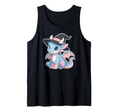 Cute Anime Baby Dragon Witch Kawaii Transgender Pride Colors Tank Top von On Point LGBT Styles