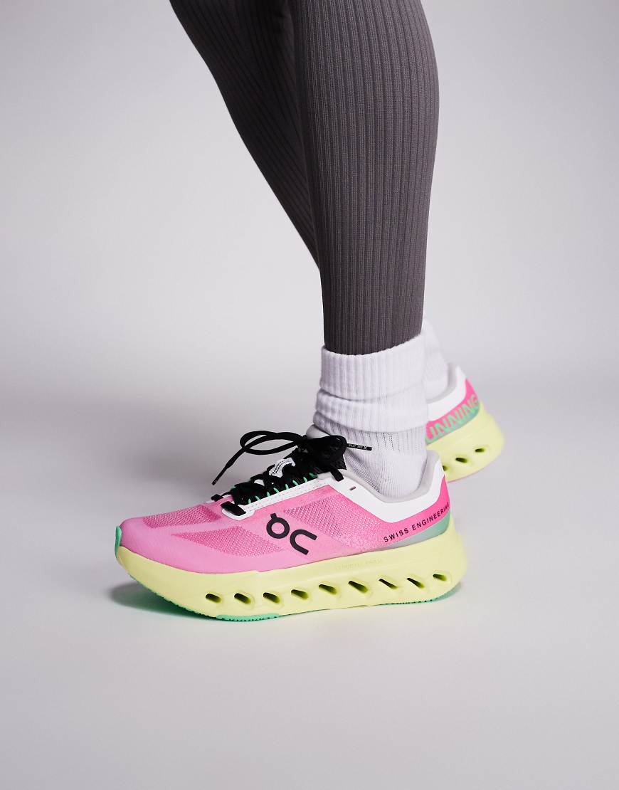 ON - Cloudsurfer Next - Lauf-Sneaker in Rosa und Limelight von On Running