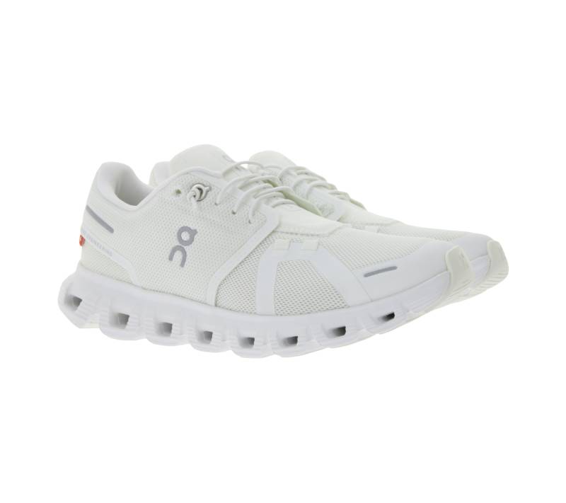 ON Running Cloud 6 Damen Sneaker nachhaltige Lauf-Schuhe mit CloudTec und Speedboard 3WF10061200 Weiß von On Running