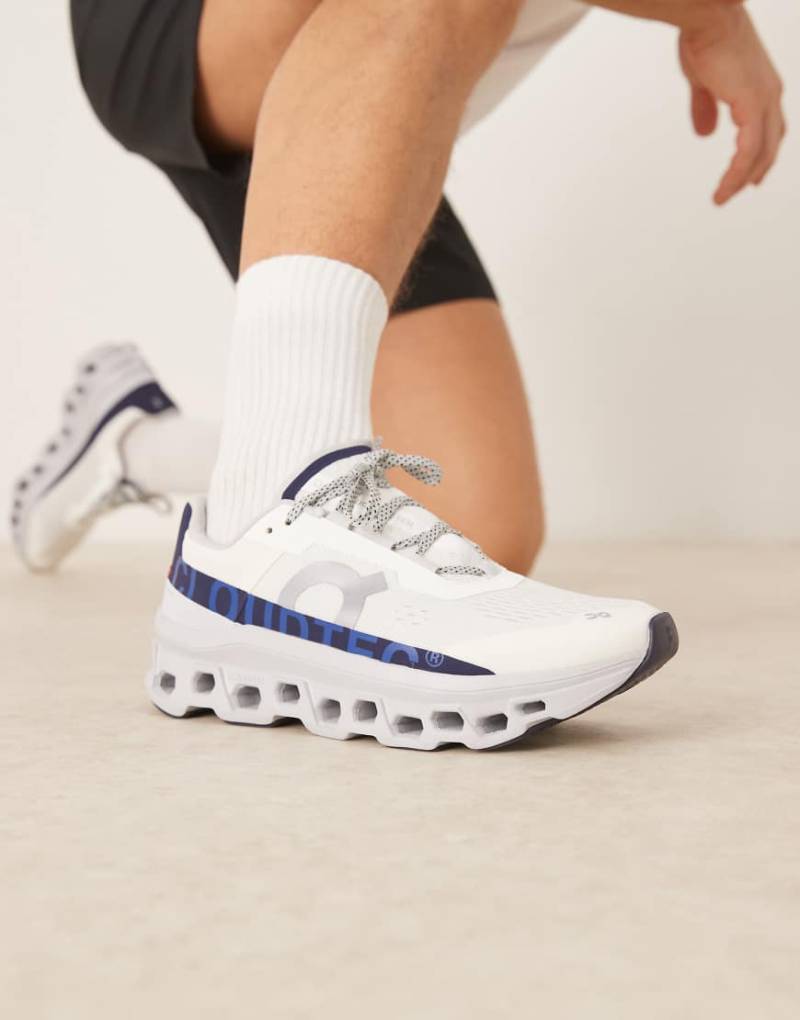 ON Running - Cloudmonster - Lauf-Sneaker in Weiß und Blau von On Running