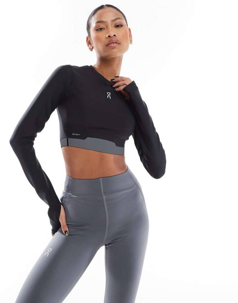 On - Train - Langärmliges Trainingsoberteil in Schwarz von On Running