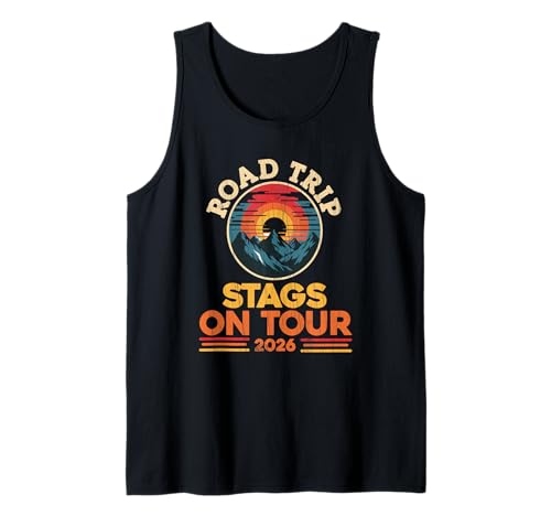 Herren ETAPPEN AUF DEM Roadtrip 2026 Tank Top von On Tour Road Trip Lip Apparel