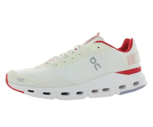 ON Herren Cloudnova Form Textile Synthetic White Red Trainer 42 EU von On