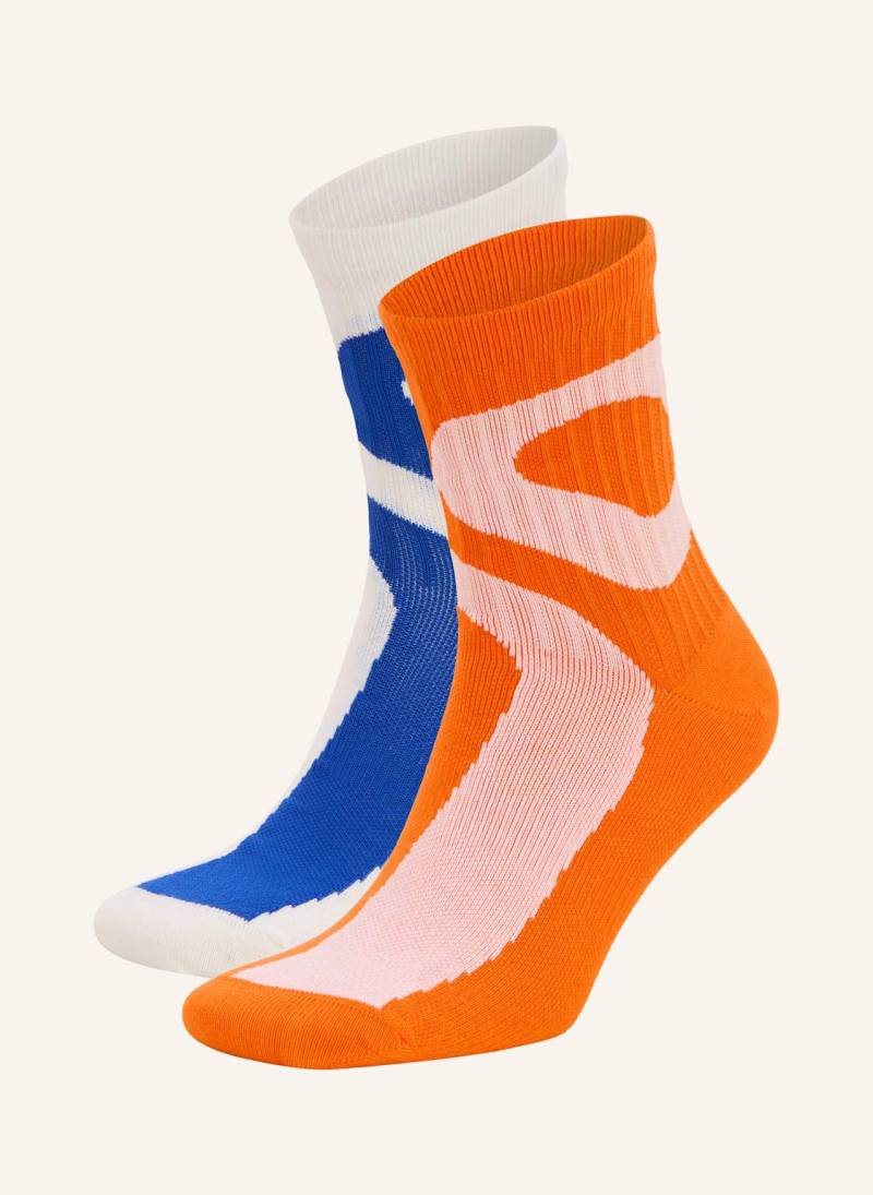 On 2er-Pack Sportsocken Liquid Logo orange von On