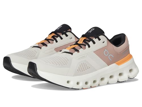 On Cloudrunner 2 Damen-Sneaker, breit, Perle/Mandarine, 7 Wide On Cloudrunner 2 Damen-Sneaker, breit, Perle/Mandarine, 7 Wide von On