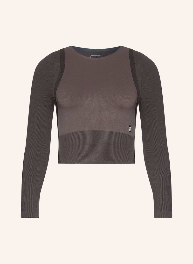 On Cropped-Longsleeve Studio Knit braun von On