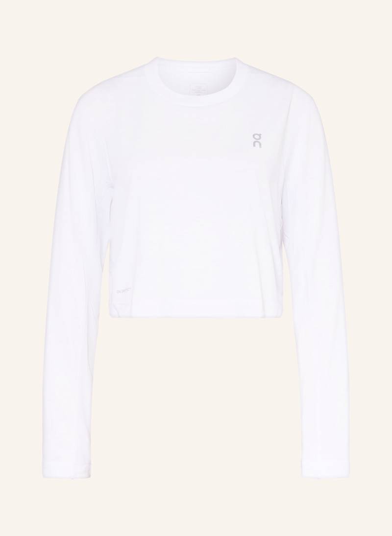 On Longsleeve Train-T Crop Graphic weiss von On