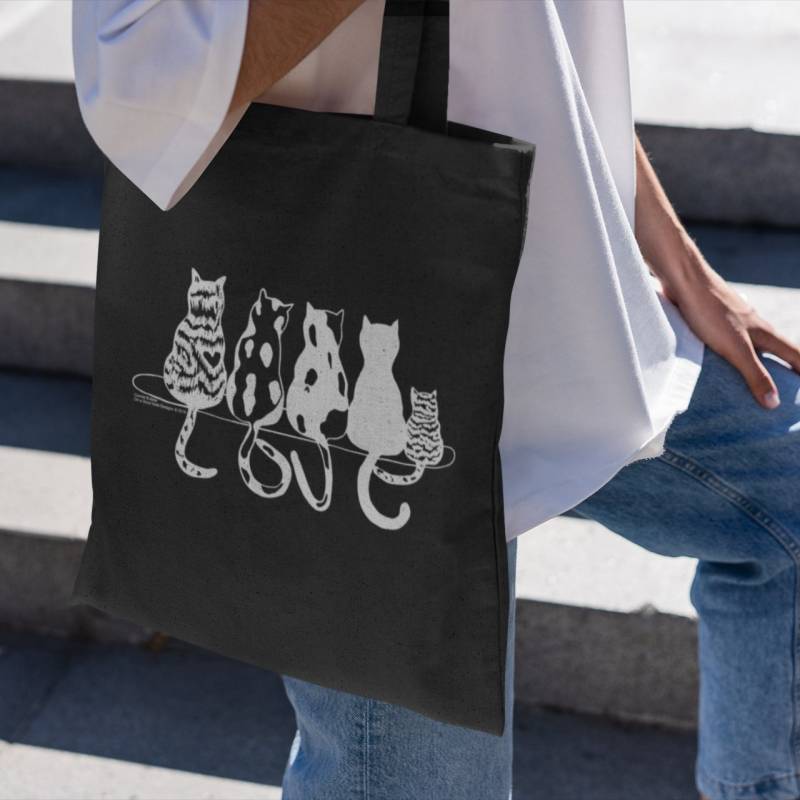 Katzen Liebe Canvas Tragetasche Pen & Ink Zeichnung Katzen Liebe Canvas Tragetasche Pen & Ink Zeichnung von OnAGoodNoteDesigns
