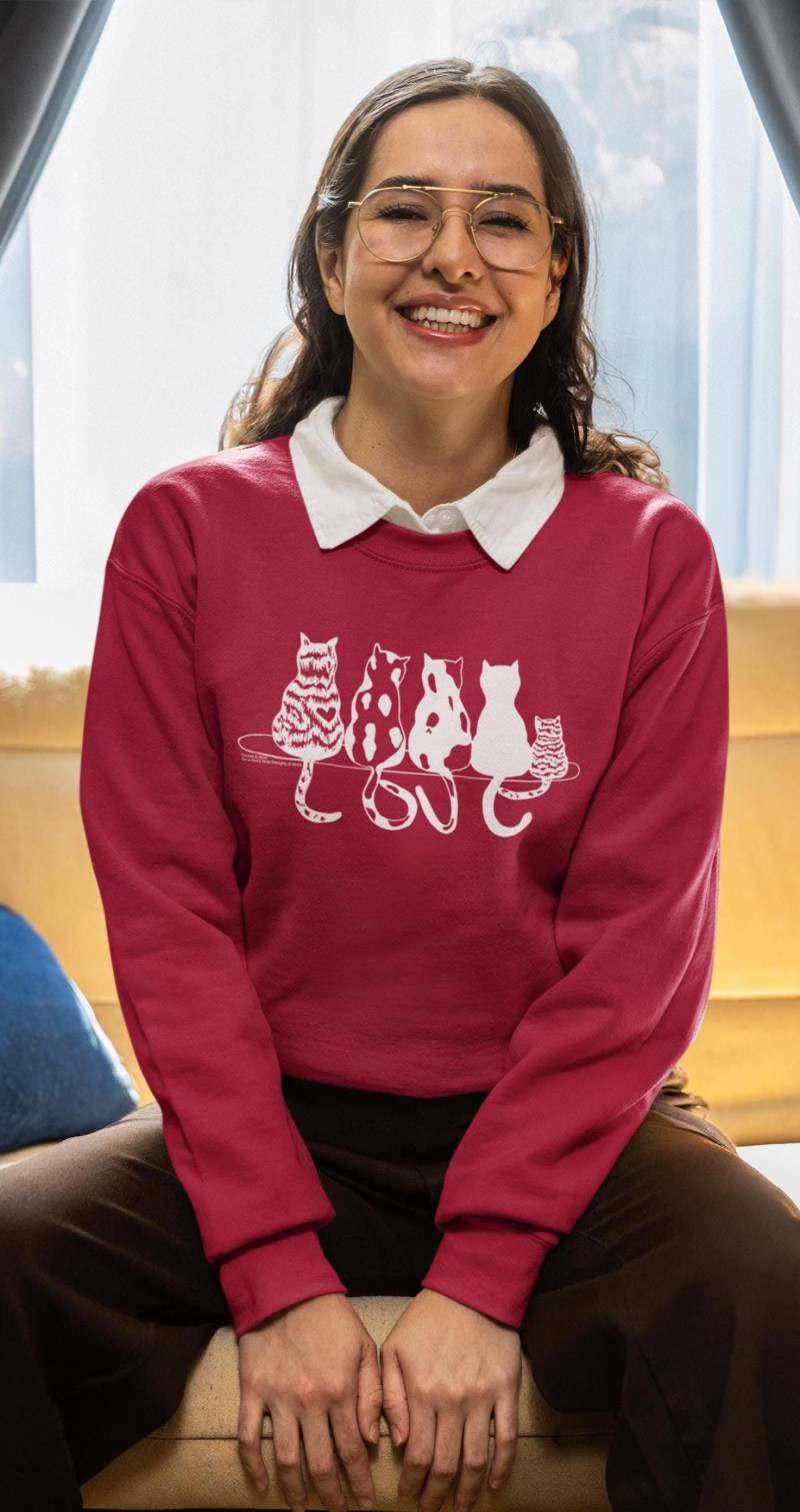 Cat Love Print Sweatshirt Unisex Rundhals, Katzenliebhaber Geschenk Cat Love Print Sweatshirt Unisex Rundhals, Katzenliebhaber Geschenk von OnAGoodNoteDesigns