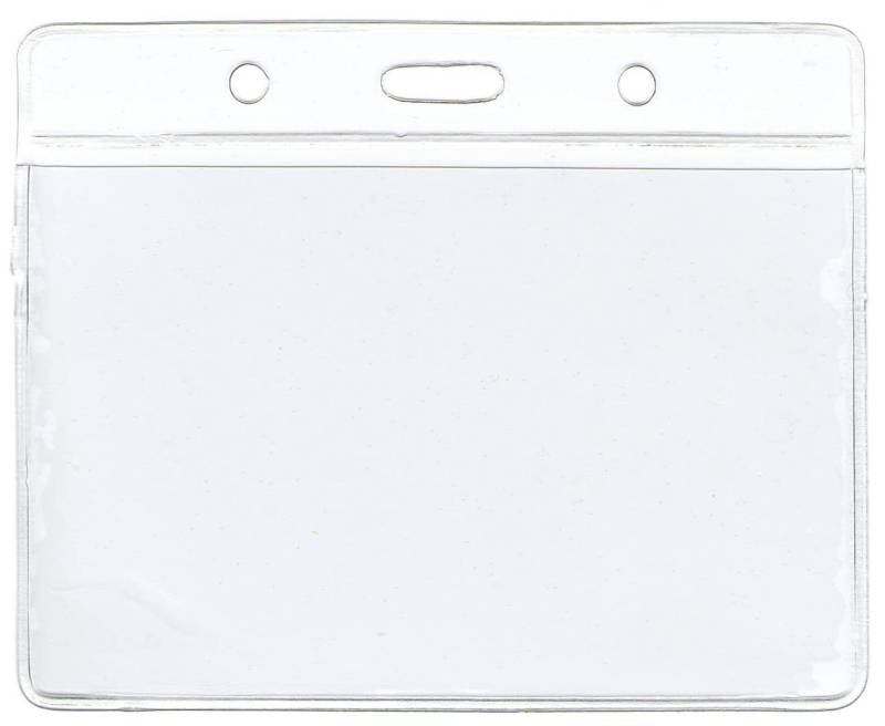 100 Stück - 3" X 4" Horizontal Clear Vinyl Badge Holder Mit Schlitz von OnDepot