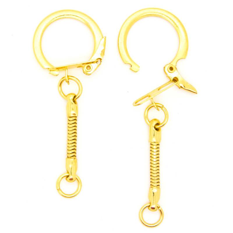 500 Schlüsselanhänger - Gold Schlange Kette Mit Snap-Ende + Jump Ring Für Handwerk Erkenntnisse von OnDepot
