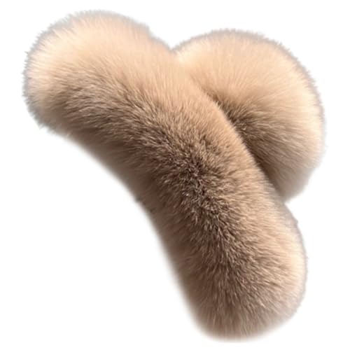 1 pc flauschige Haarklammern 5,1 Zoll großer starker Hold Fuzzy -Klauenclip für dickes Haar, nicht schlammige Winter -Hälfte Brötchen Haarnadel Haar -Kiefer -Clips Geschenke für Frauen Khaki von OnIUeZky