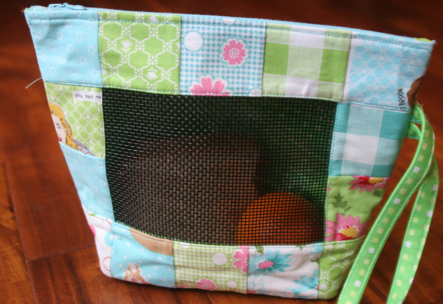 Grüne Und Blaue Lunch Bag Gemustert Grüne Und Blaue Lunch Bag Gemustert von OnPinsAndNeedlesOK