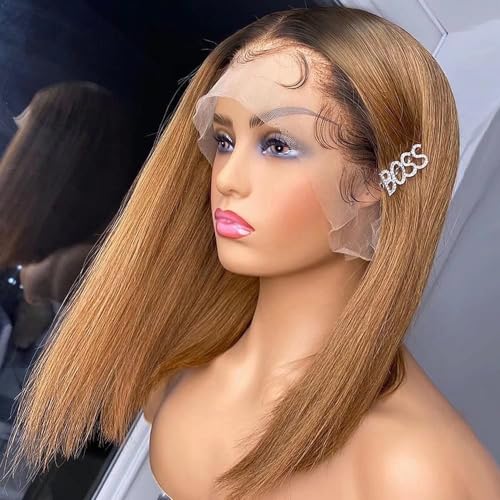 Bunte Kurze Bob Perücke mit Kinderhaar 1b27 Honig Blonde Gerade Menschenhaar Perücken HD Transparent Spitze Front Perücke Vorgezupft Kurze Perücke für schwarze Frauen Natu Bunte Kurze Bob Perücke mit Kinderhaar 1b27 Honig Blonde Gerade Menschenhaar Perücken HD Transparent Spitze Front Perücke Vorgezupft Kurze Perücke für schwarze Frauen Natu von OnSaya