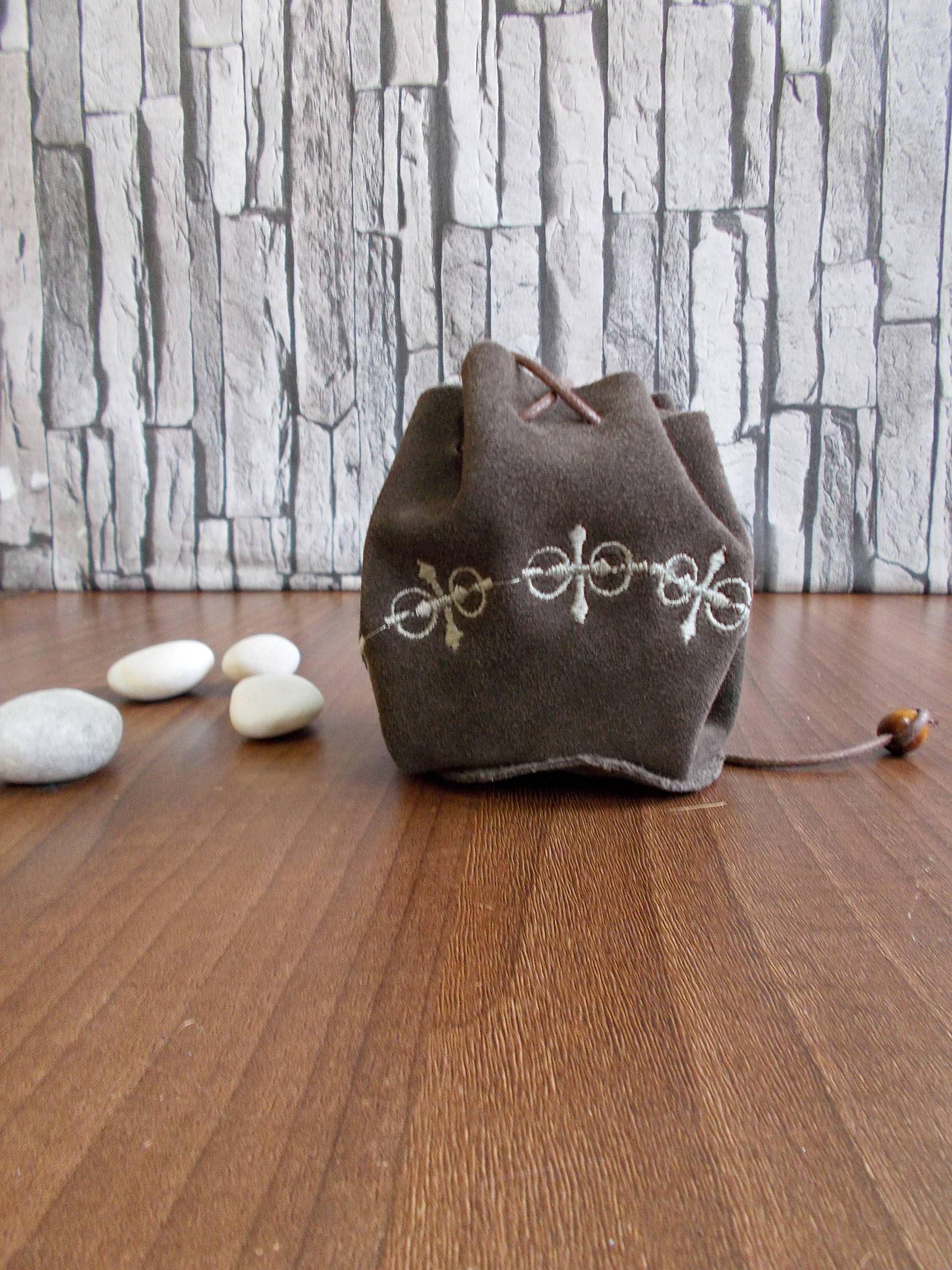 Leder Beutel Beutel, Lederbeutel, Kordelzugbeutel, Braun, Schmuckbeutel, Tabakbeutel, Kleine Geldbörse, Schlüssel von OnTheFamilySpot