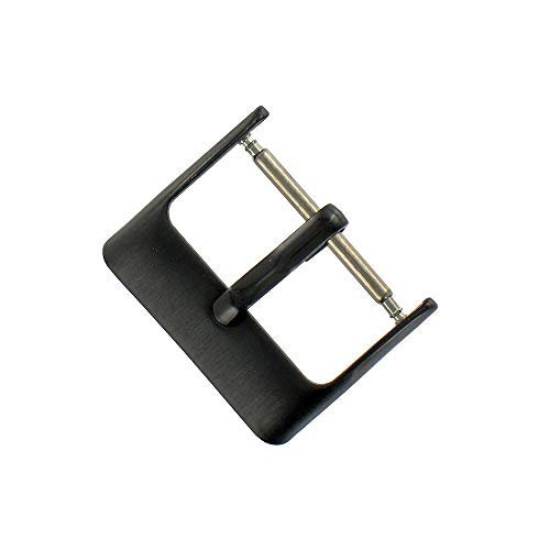 OnWatch Dornschließe, 18 mm, Stahl, Schwarz, für Uhrenarmbänder von OnWatch