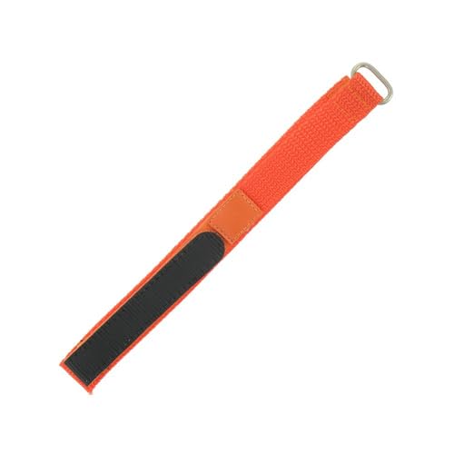 Uhrenarmband, Klettverschluss, 16 mm, Orange, Textil, Nylon, Sport, 16mm, Nylon Uhrenarmband, Klettverschluss, 16 mm, Orange, Textil, Nylon, Sport, 16mm, Nylon von OnWatch