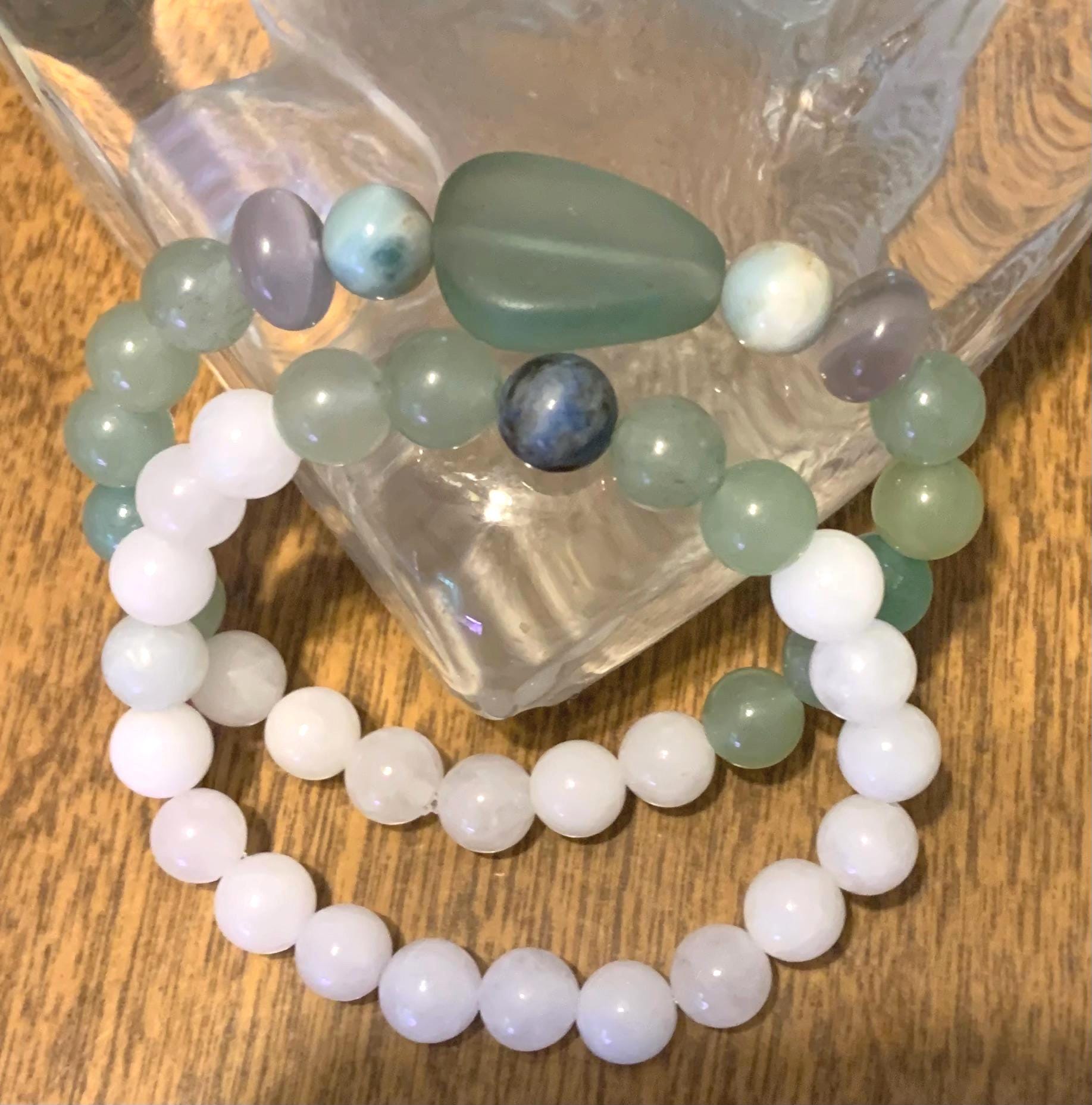 Weiß Und Grün Jade Schmuck, Halskette, Silber Yoga Schmuck Göttin Statement Seeglas Wirbel, Heilender Weiß Und Grün Jade Schmuck, Halskette, Silber Yoga Schmuck Göttin Statement Seeglas Wirbel, Heilender von OnariArt