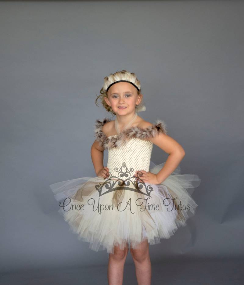 Eulenkostüm, Elfenbein Braunes Federkleid, Halloweenkostüm, Kinderkostüm, Baby-Tutu-Kleid, Kleinkindkostüm, Roadrunner, Federflügel von OnceUponATimeTuTus