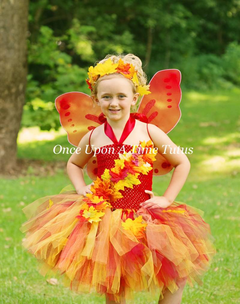 Herbst Fee Kostüm, Tutu Kleid, Halloween-Kostüm, Fee, Waldfee, Cosplay Renaissance Festival Kostüm von OnceUponATimeTuTus