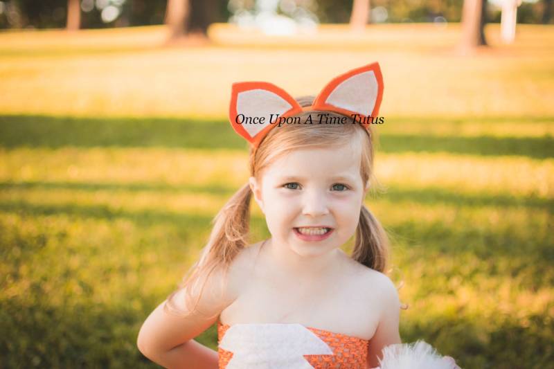Orange Fuchs Ohren Haarreif - Halloween Tier Schwer Haarband Kleine Mädchen Kind Teen Erwachsenen Damen Frau Größe Cosplay Zubehör von OnceUponATimeTuTus