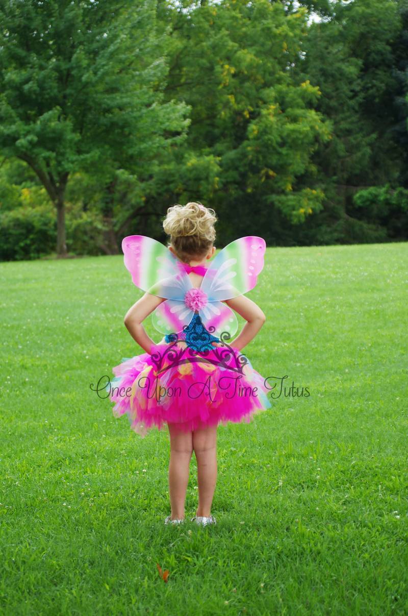 Regenbogen Feenflügel - Dress Up Oder Geburtstag Party Favor Accessoire Kleine Mädchen Schmetterling Kostüm Fee Halloween Versandfertig von OnceUponATimeTuTus