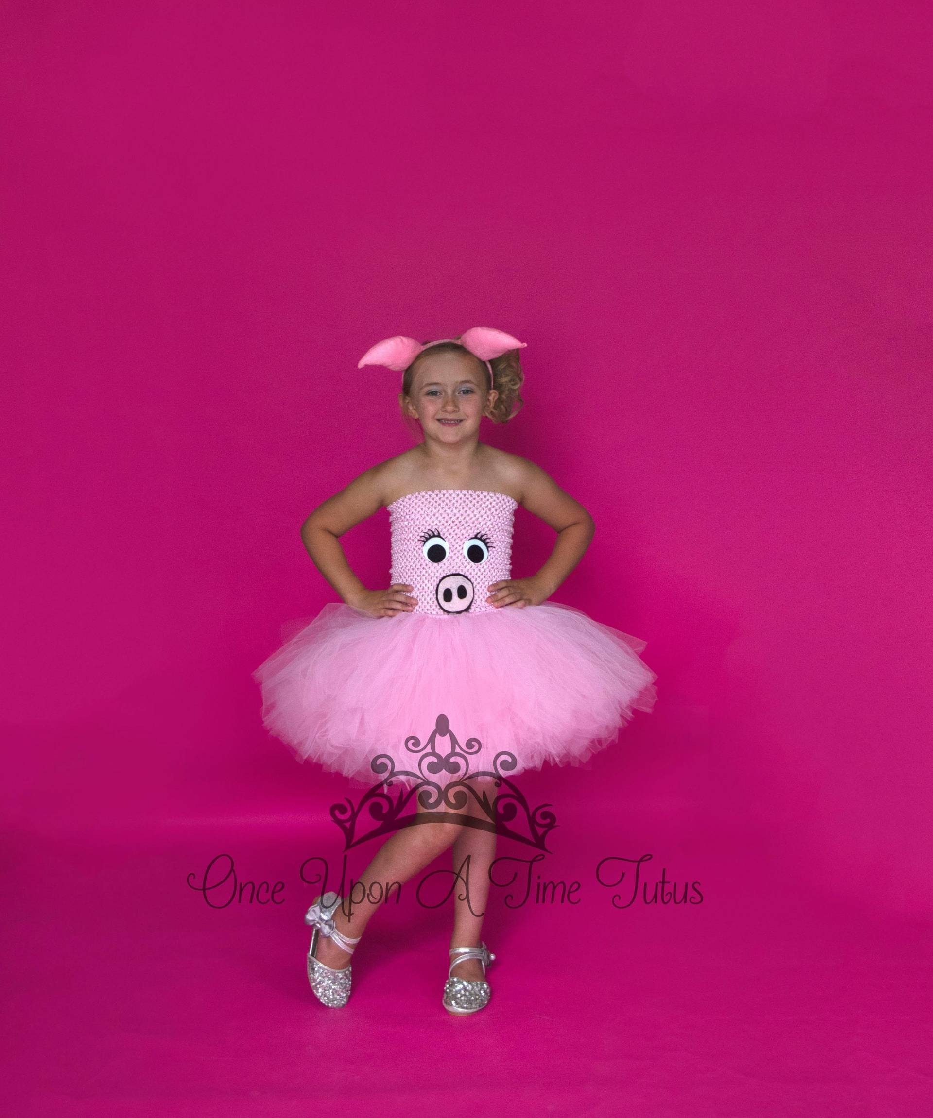 Schwein Tütü Kleid, Halloween Kostüm, Kinder Tutu Kleines Mädchen Baby Tutu, Kleinkind Kleinkind, Rosa Kleid von OnceUponATimeTuTus