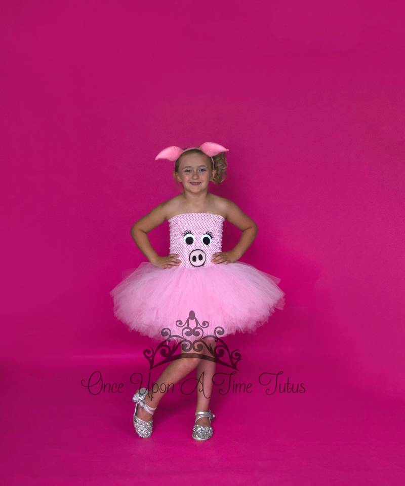 Schwein Tütü Kleid, Halloween Kostüm, Kinder Tutu Kleines Mädchen Baby Tutu, Kleinkind Kleinkind, Rosa Kleid von OnceUponATimeTuTus