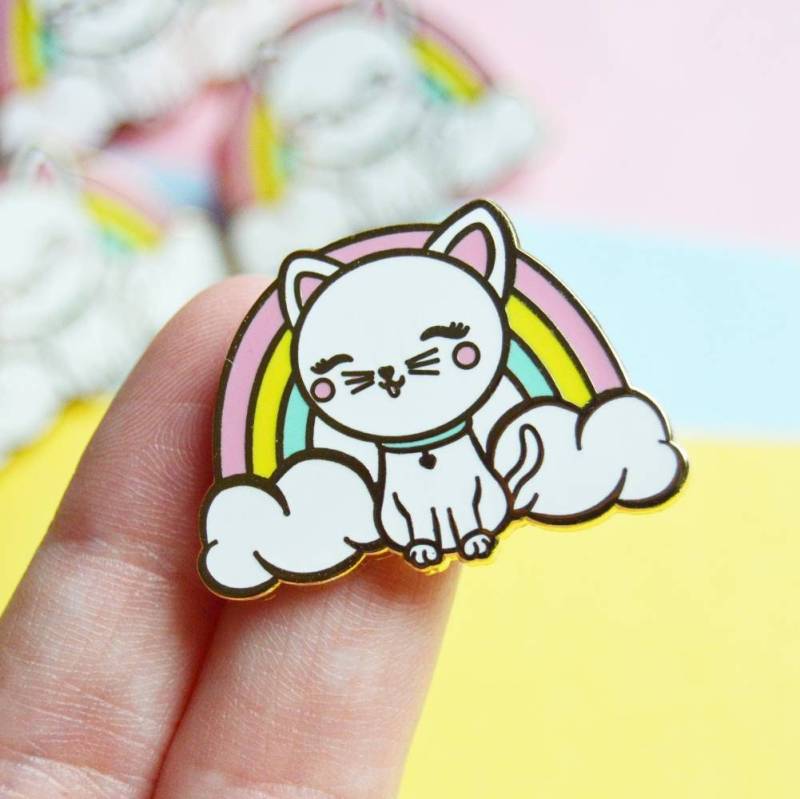 Regenbogen Weiße Katze Emaille Pin Anstecker ~ Kawaii Katzen Accessoires Für Taschen Geschenk Weiße Katzenbesitzer Niedliche Pin Cat Lapel Pins Regenbogen Weiße Katze Emaille Pin Anstecker ~ Kawaii Katzen Accessoires Für Taschen Geschenk Weiße Katzenbesitzer Niedliche Pin Cat Lapel Pins von OnceUponaPinEtsy