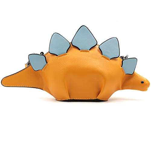 Ondeam Dinosaurier-Schultertasche, PU-Stegosaurus-Umhängetasche für Mädchen und Frauen, A-Yellow1, Medium Ondeam Dinosaurier-Schultertasche, PU-Stegosaurus-Umhängetasche für Mädchen und Frauen, A-Yellow1, Medium von Ondeam