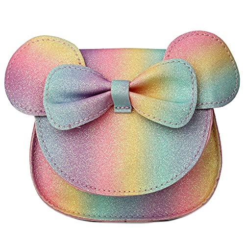 Ondeam Little Mouse Ear Bow Crossbody Purse,PU-Schultertasche für Kinder Mädchen Kleinkinder von Ondeam