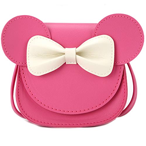 Ondeam Little Mouse Ear Bow Crossbody Purse,PU-Schultertasche für Kinder Mädchen Kleinkinder von Ondeam