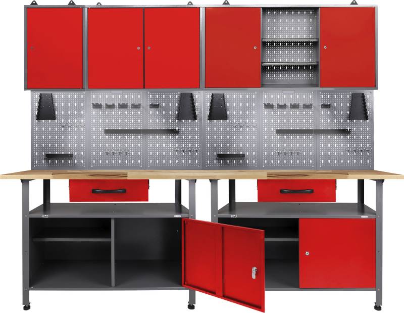 ONDIS24 Werkstatt-Set 240 cm, mit 2 LED Lampen von Ondis24