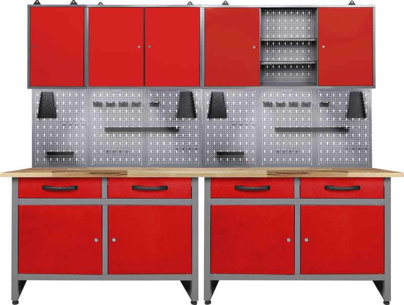 ONDIS24 Werkstatt-Set 240 cm, mit 2 LED Lampen von Ondis24