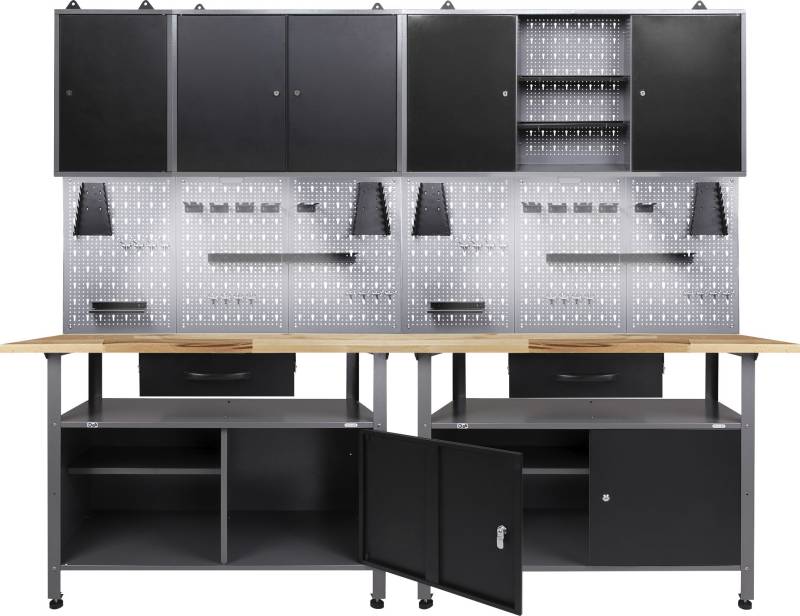 ONDIS24 Werkstatt-Set 240 cm, mit 2 LED Lampen von Ondis24