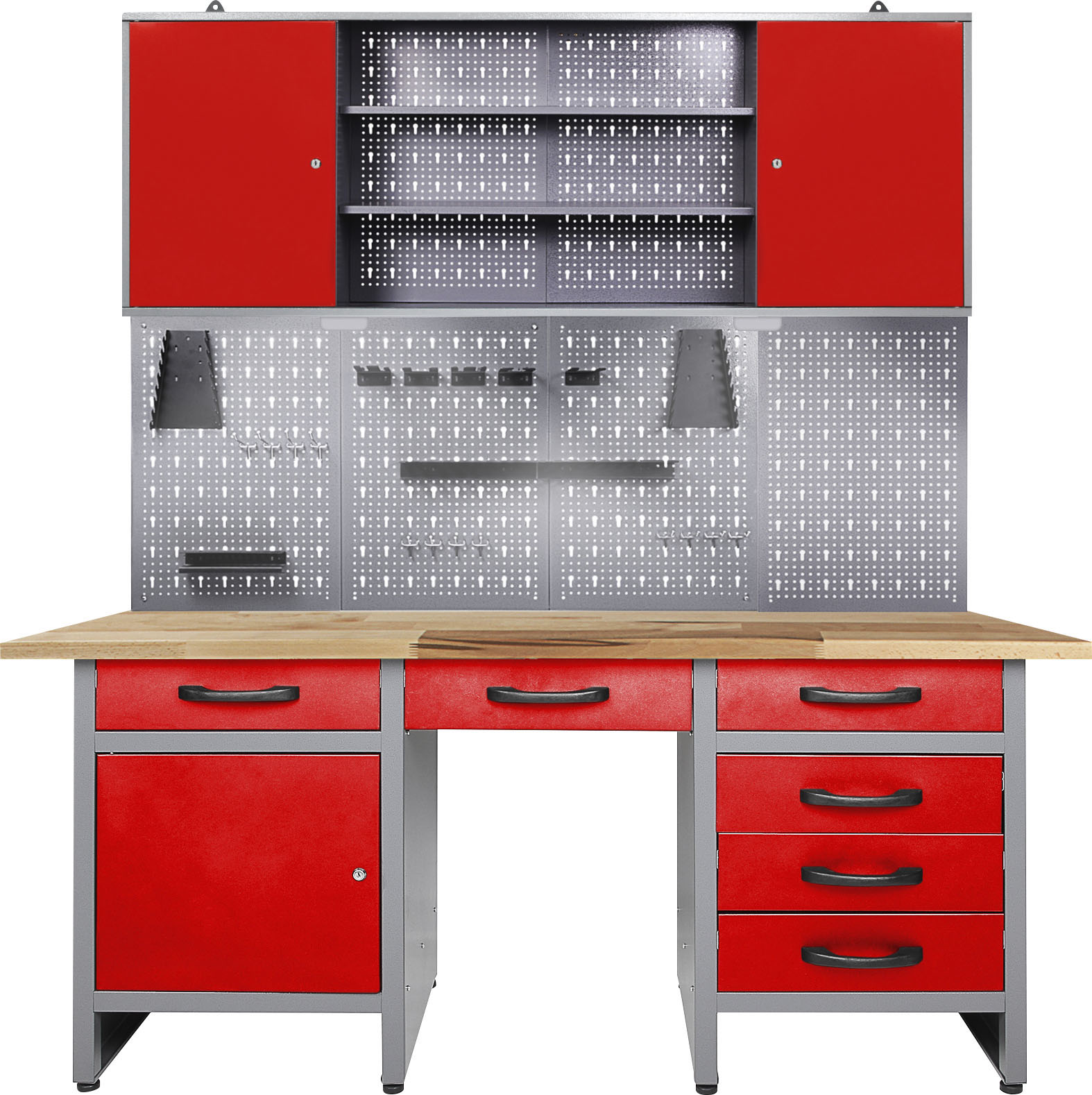 ONDIS24 Werkstatt-Set "Harry", mit LED Touch-Lampen, inkl. Hakenset von Ondis24