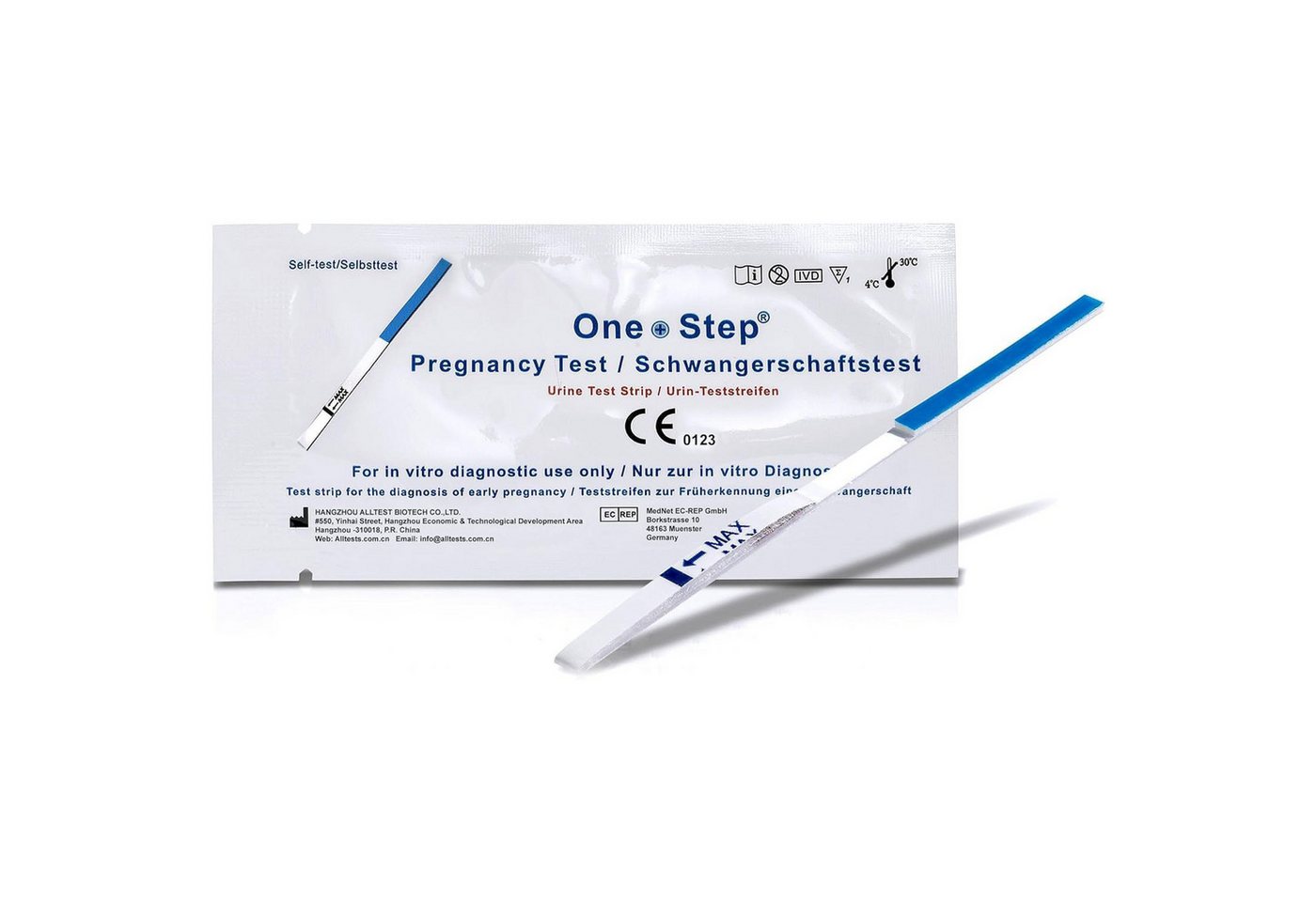 One+Step Schwangerschaftstest ultraempfindlicher Schwangerschaftstest Urintest – Frühtest 10 miu/ml, 10-tlg., Frühtest 10 miu/ml von One+Step