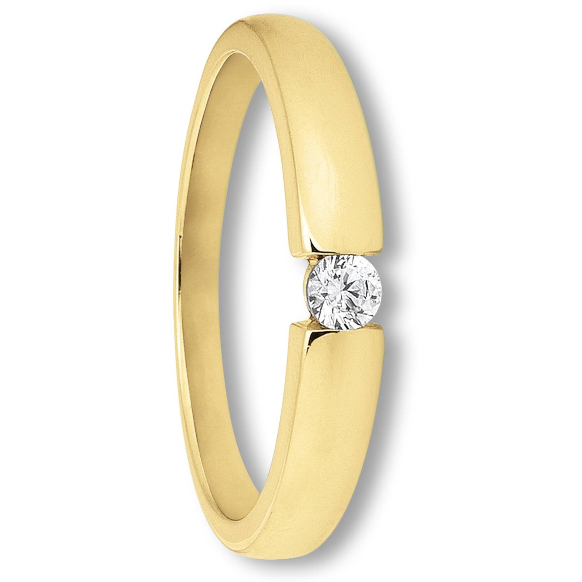 ONE ELEMENT Goldring "Zirkonia Ring aus 333 Gelbgold", Damen Gold Schmuck von One Element