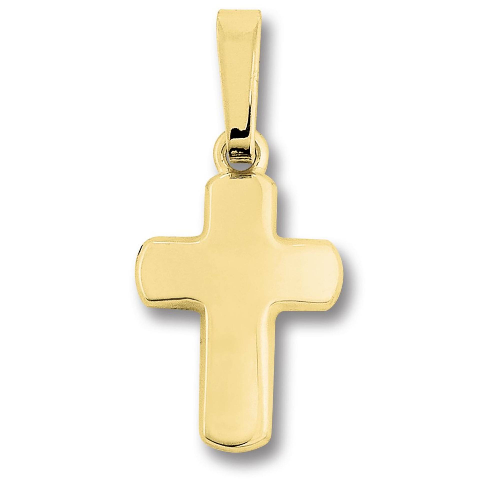 ONE ELEMENT Kette mit Anhänger "Kreuz Anhänger aus 333 Gelbgold", Schmuckset - Set mit verstellbarer Halskette von One Element