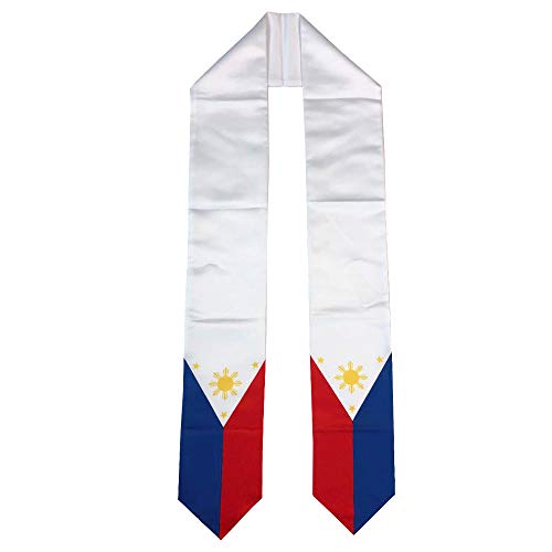 One Flag Nation Stola/Schärpe/Schal mit Philippinen-Flagge, Rot, Blau, Weiß, 70x5 Inches von One Flag Nation