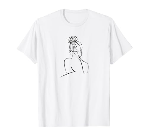 One Line Design Körper einer Frau Body of a woman Schwarz T-Shirt One Line Design Körper einer Frau Body of a woman Schwarz T-Shirt von One Line Art Designs