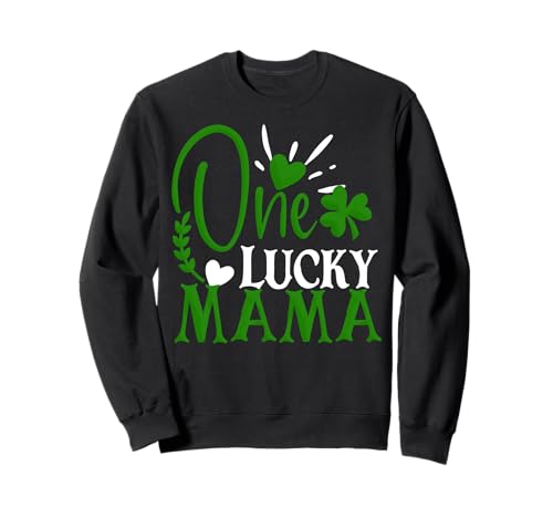 One Lucky Mama Mom St. Patricks Kleeblatt Frauen Männer Irisches Geschenk Sweatshirt von One Lucky Mama St Patrick's Day Funny Shamrock Tee