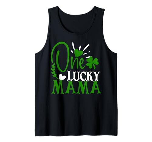 One Lucky Mama Mom St. Patricks Kleeblatt Frauen Männer Irisches Geschenk Tank Top von One Lucky Mama St Patrick's Day Funny Shamrock Tee
