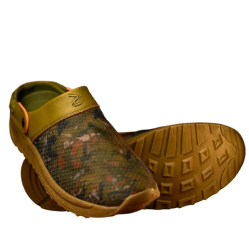 One More Cast PB Sommer Hausschuhe - Leichte Atmungsaktive Splash Camo Slip-Ons mit Herausnehmbaren Einlegesohlen - Größe 40-47, Nut, 46 EU von One More Cast