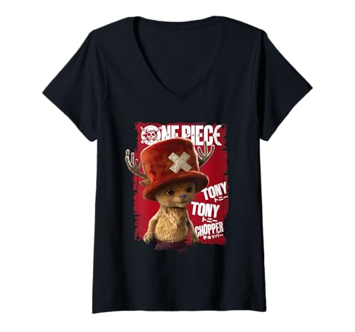 Damen One Piece Chopper Select Screen T-Shirt mit V-Ausschnitt von One Piece